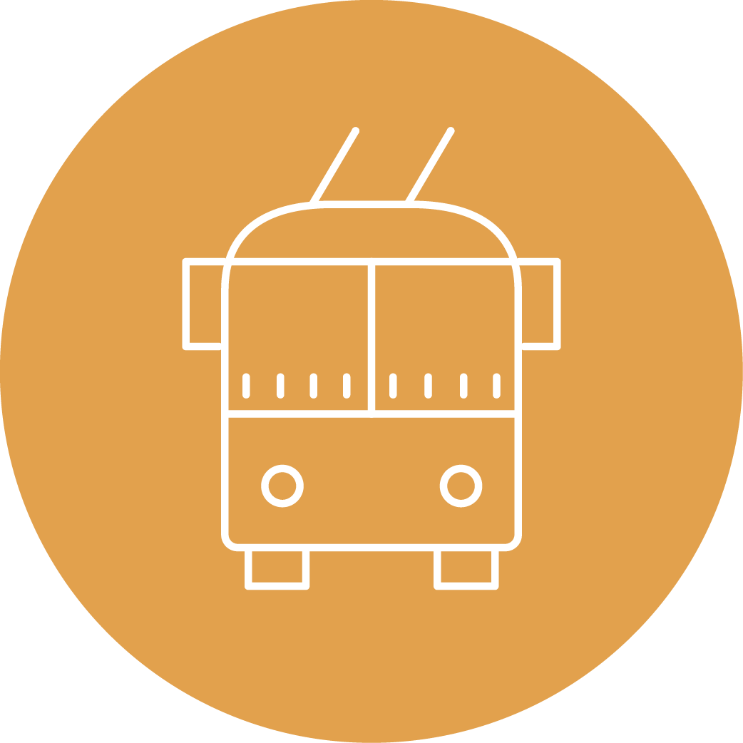 Icon eines Busses als Symbol für ein Klima- oder Jobticket zur Unterstützung nachhaltiger Mobilität.